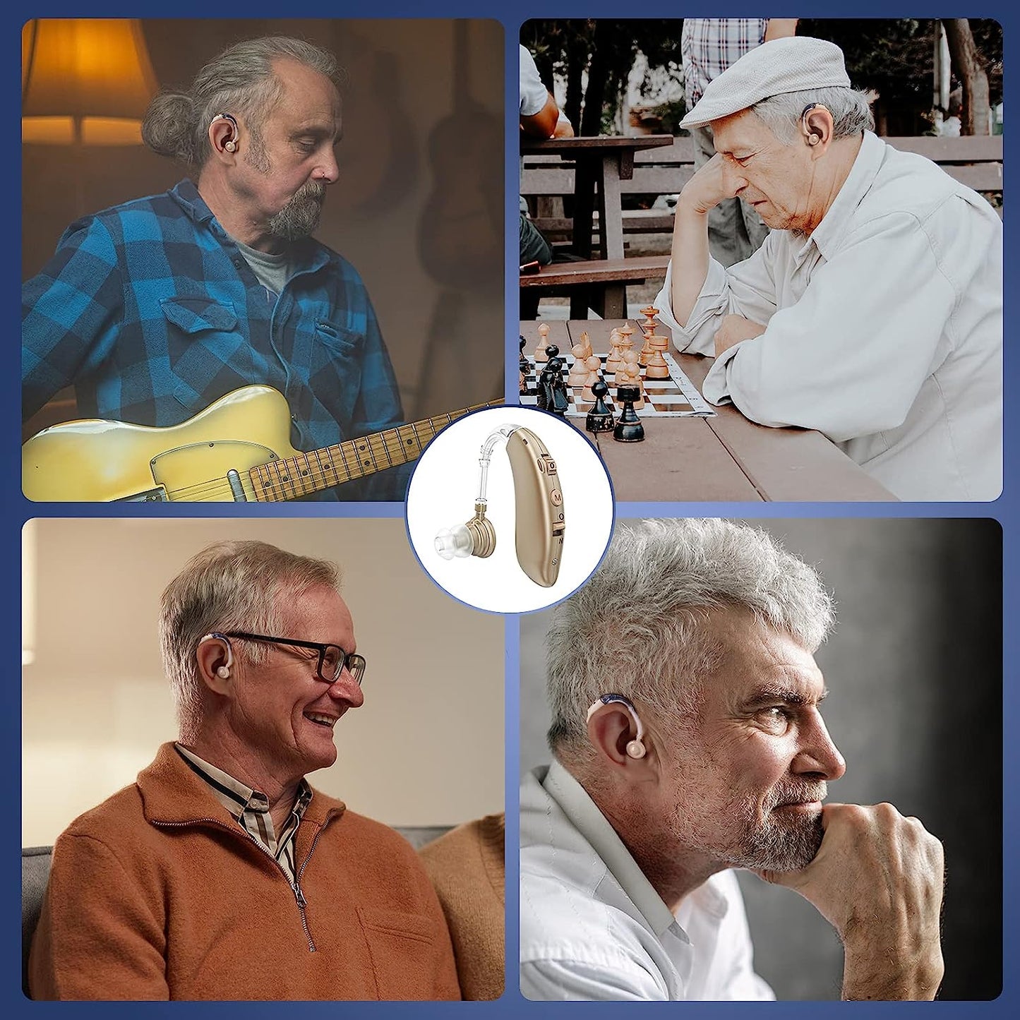 Rechargeable Digital Hearing Aids Behind the Ear BTE with Noise Reduction
