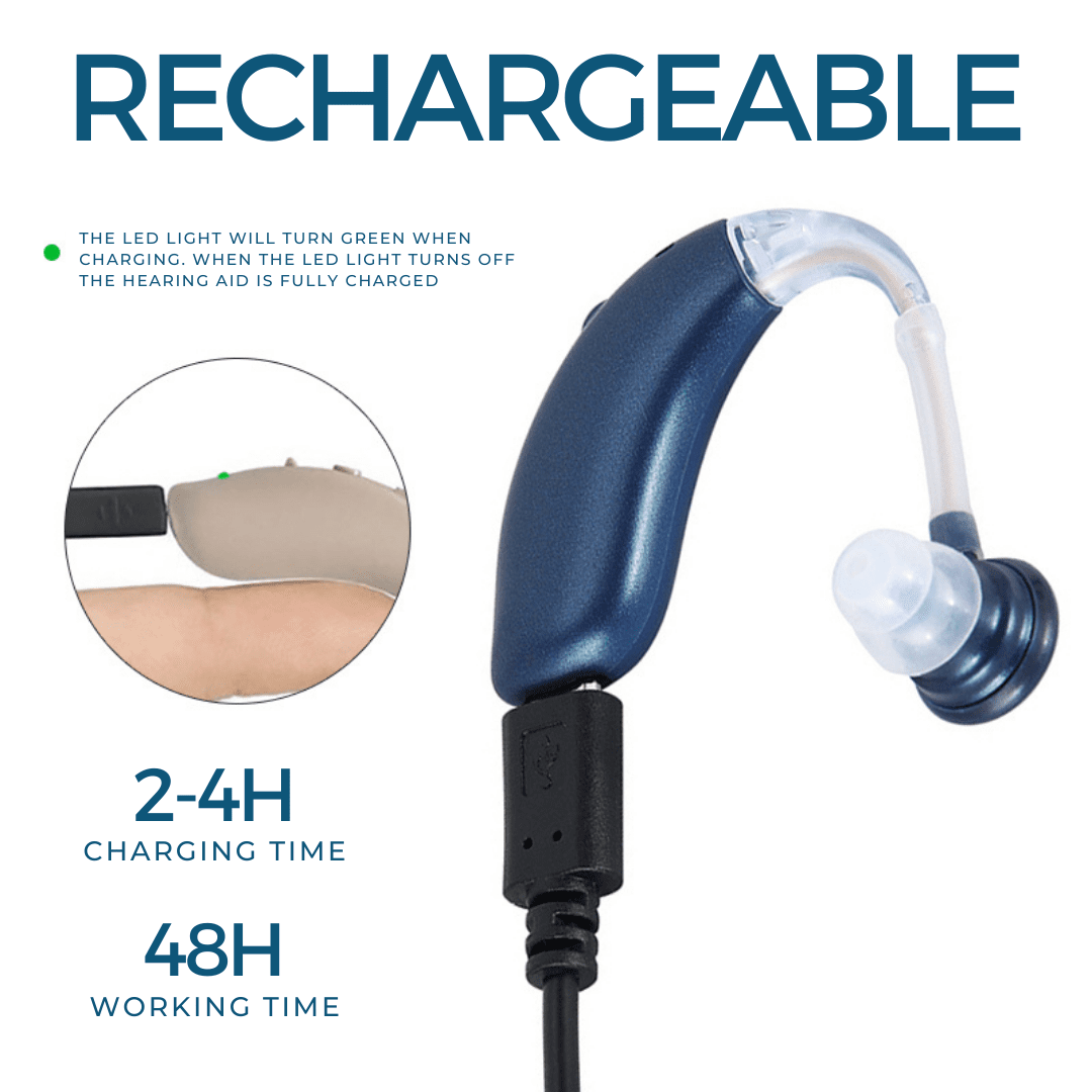 Rechargeable Hearing Aid - Clear Sound & Long Battery Life