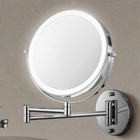Rechargeable Wall Mounted Shaving Mirror with LED Lights