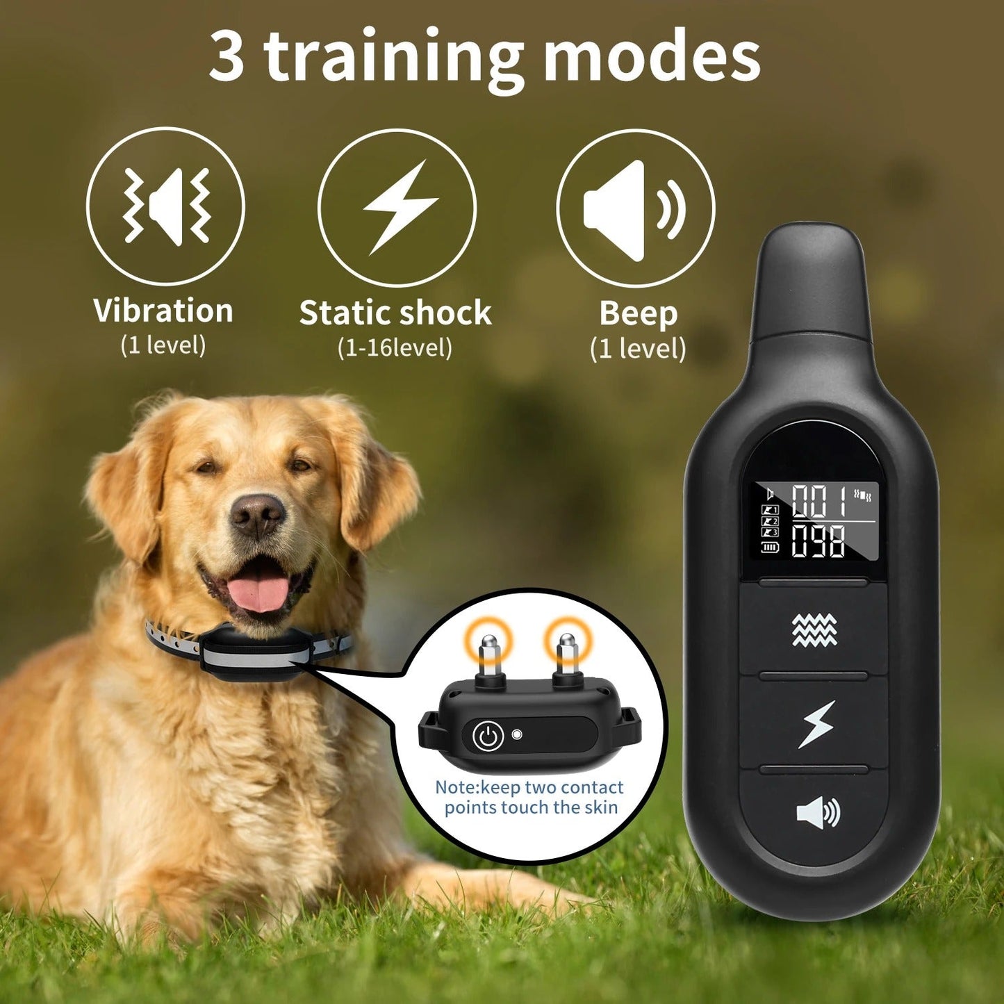 Rechargeable Waterproof Dog Training Collar