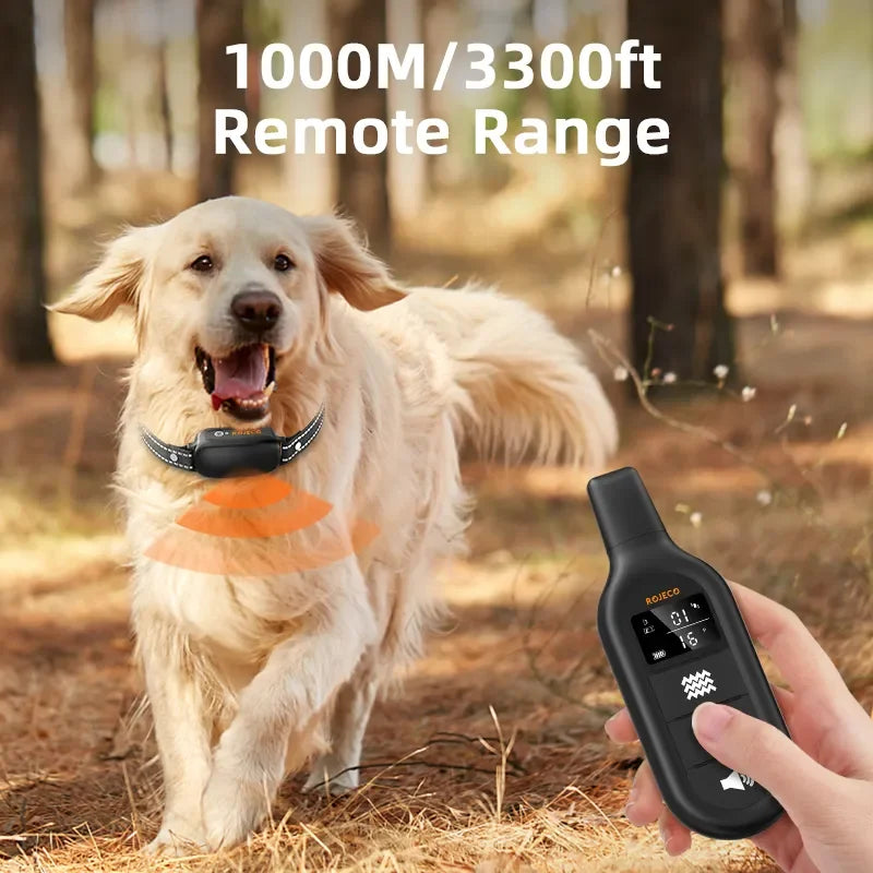 Rechargeable Waterproof Dog Training Collar with Remote