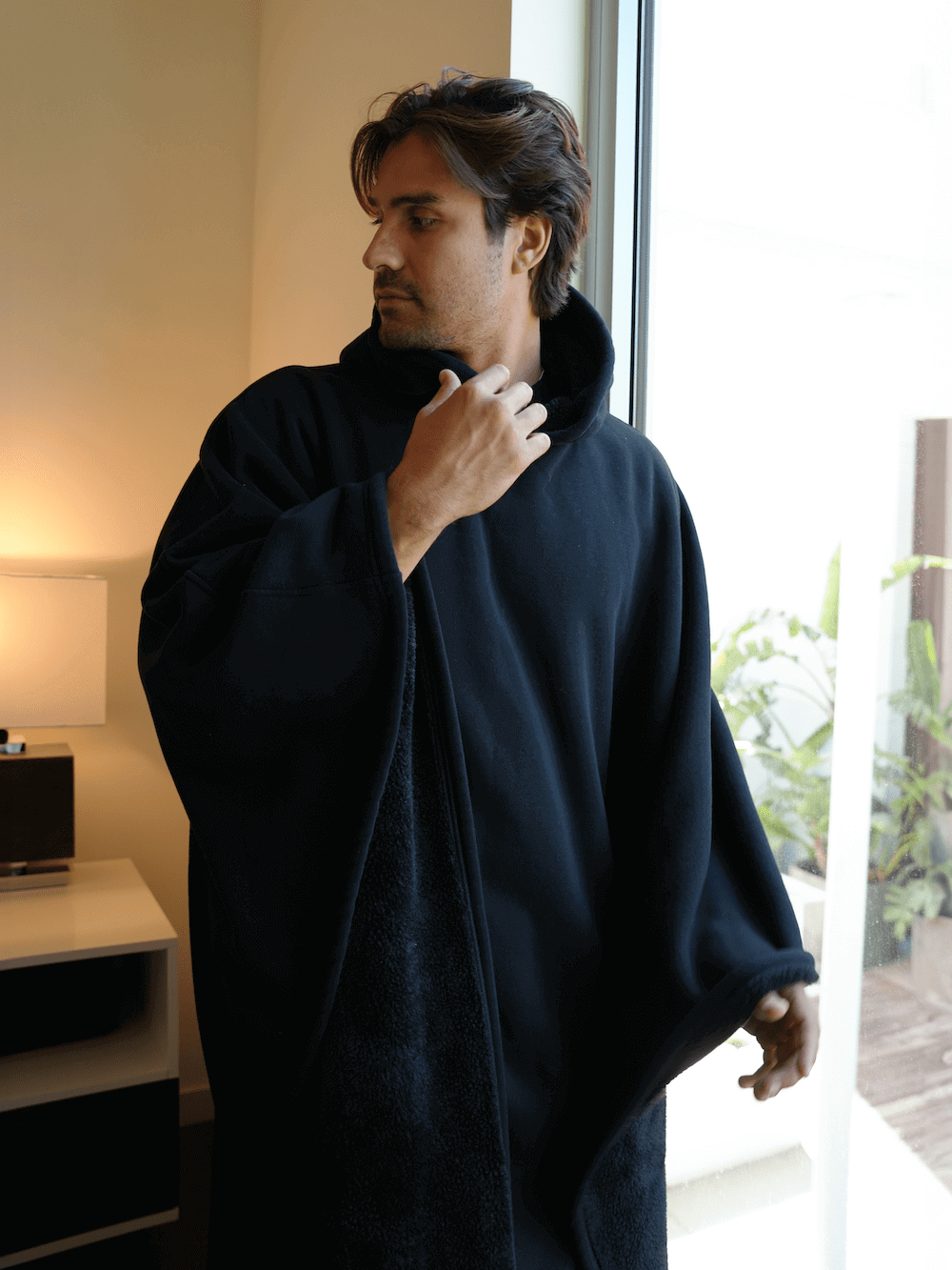 Relax with our cozy, weighted hoodie