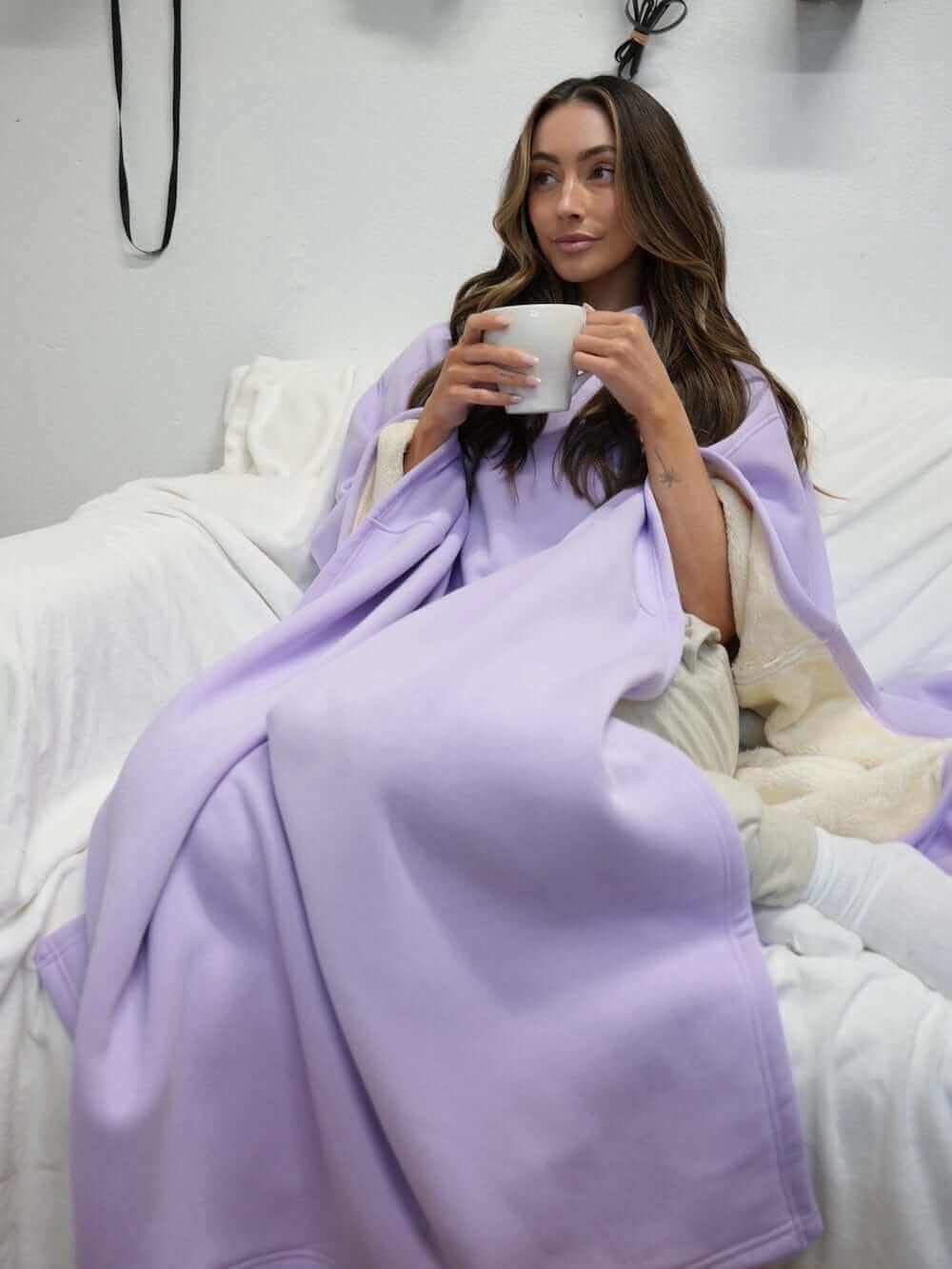 Relax with our cozy, weighted hoodie