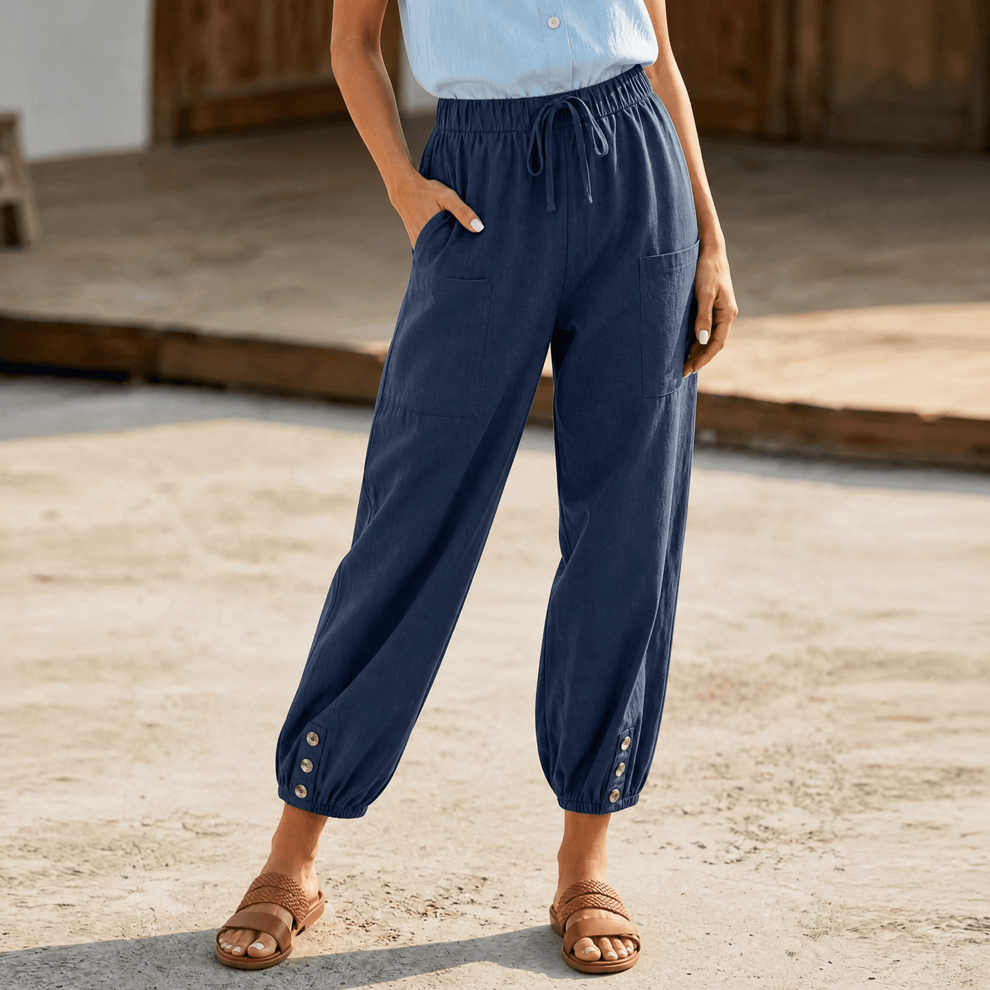 Relaxed Fit Capris