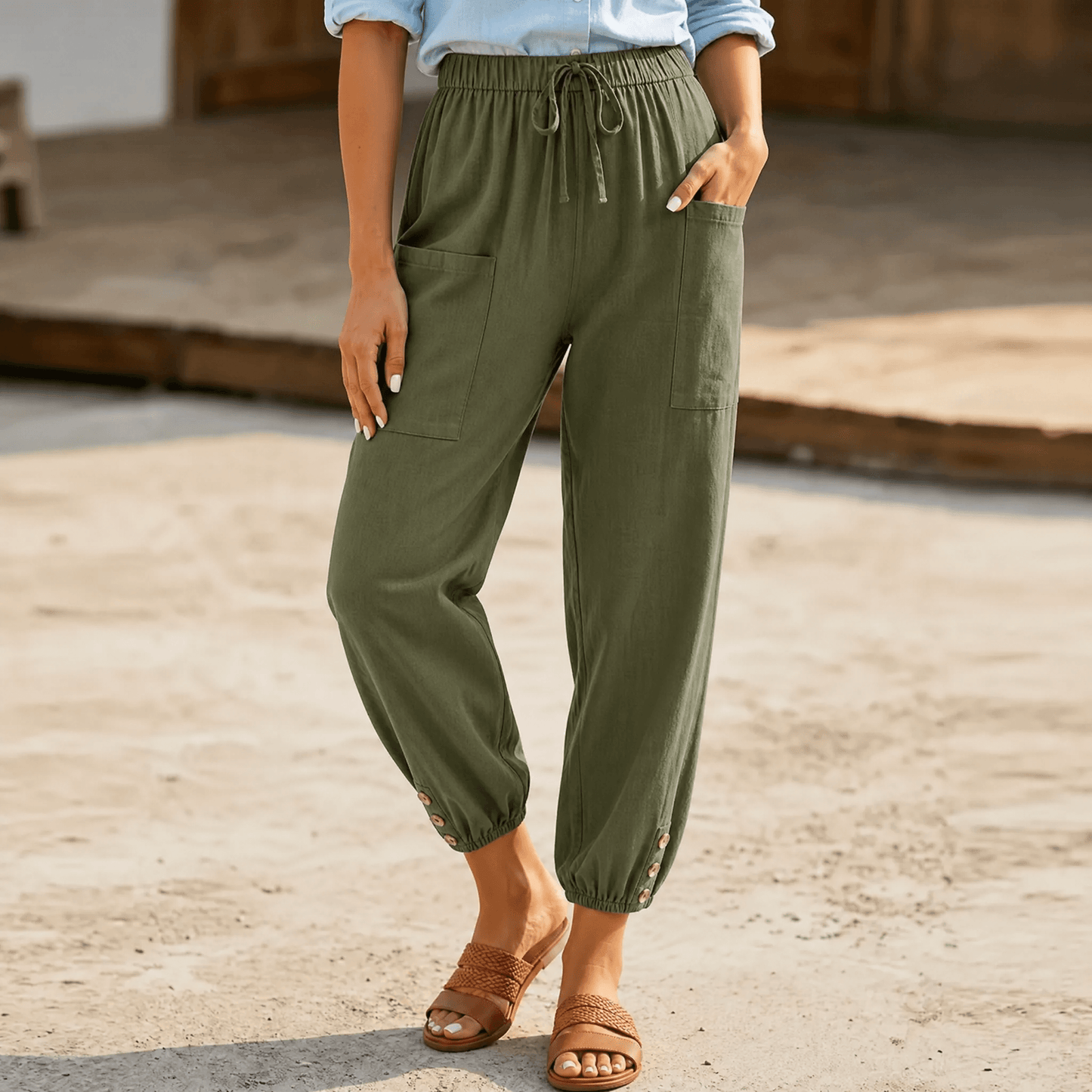 Relaxed Fit Capris