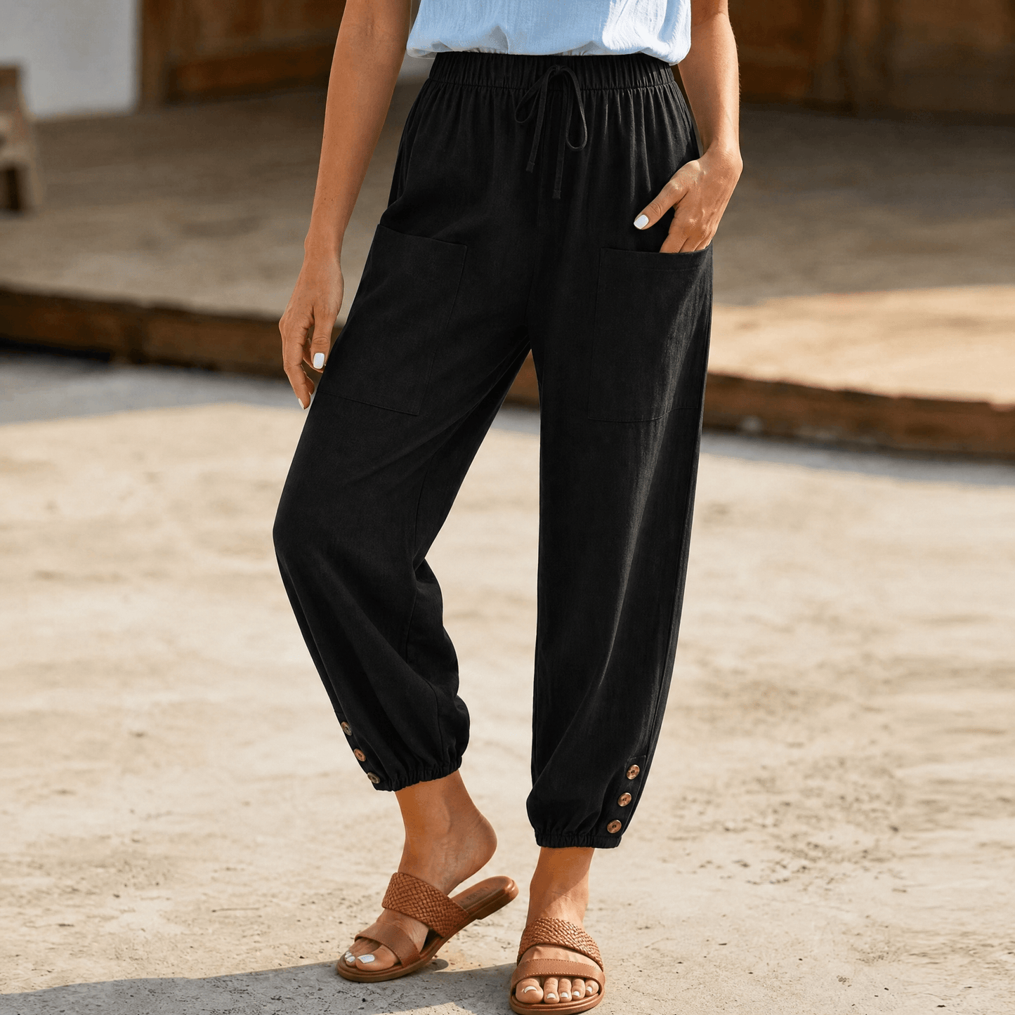 Relaxed Fit Capris
