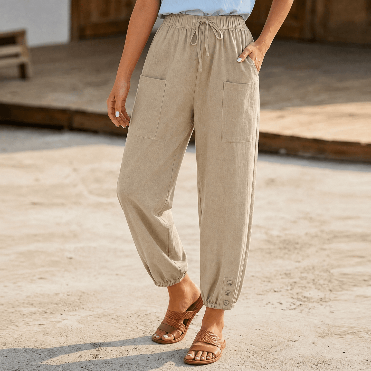 Relaxed Fit Capris