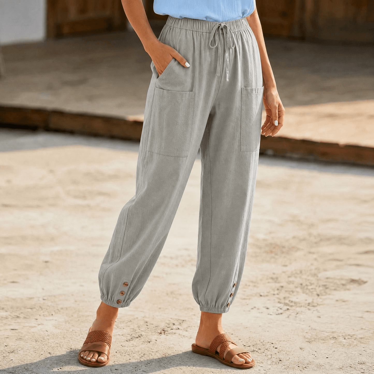 Relaxed Fit Capris