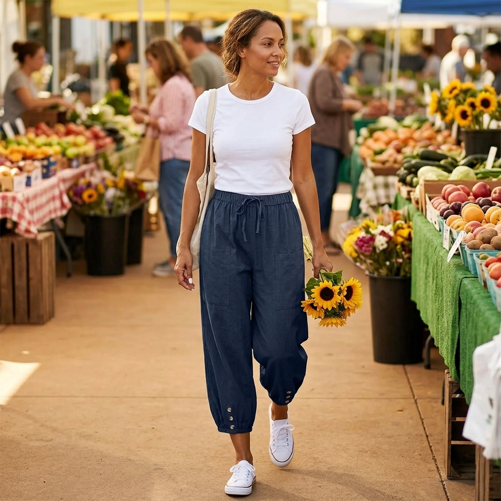 Relaxed Fit Capris