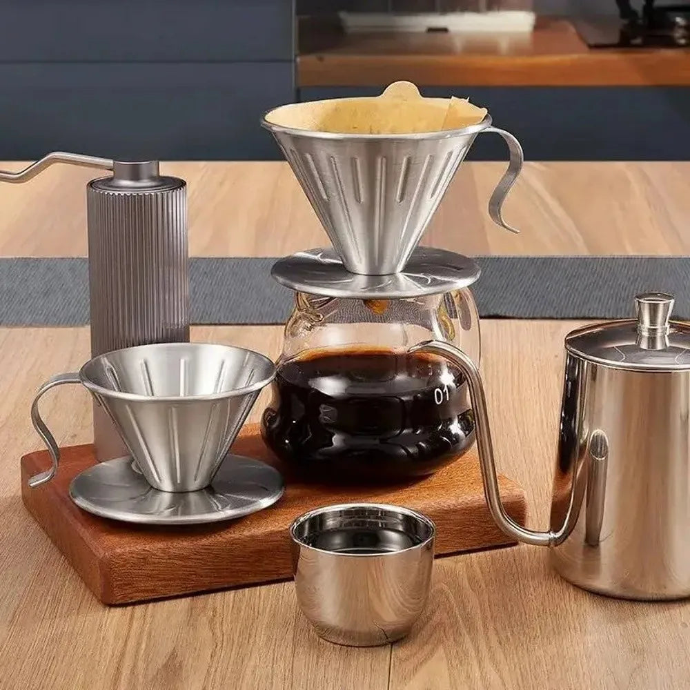 Ribbed Pour-Over Coffee Dripper