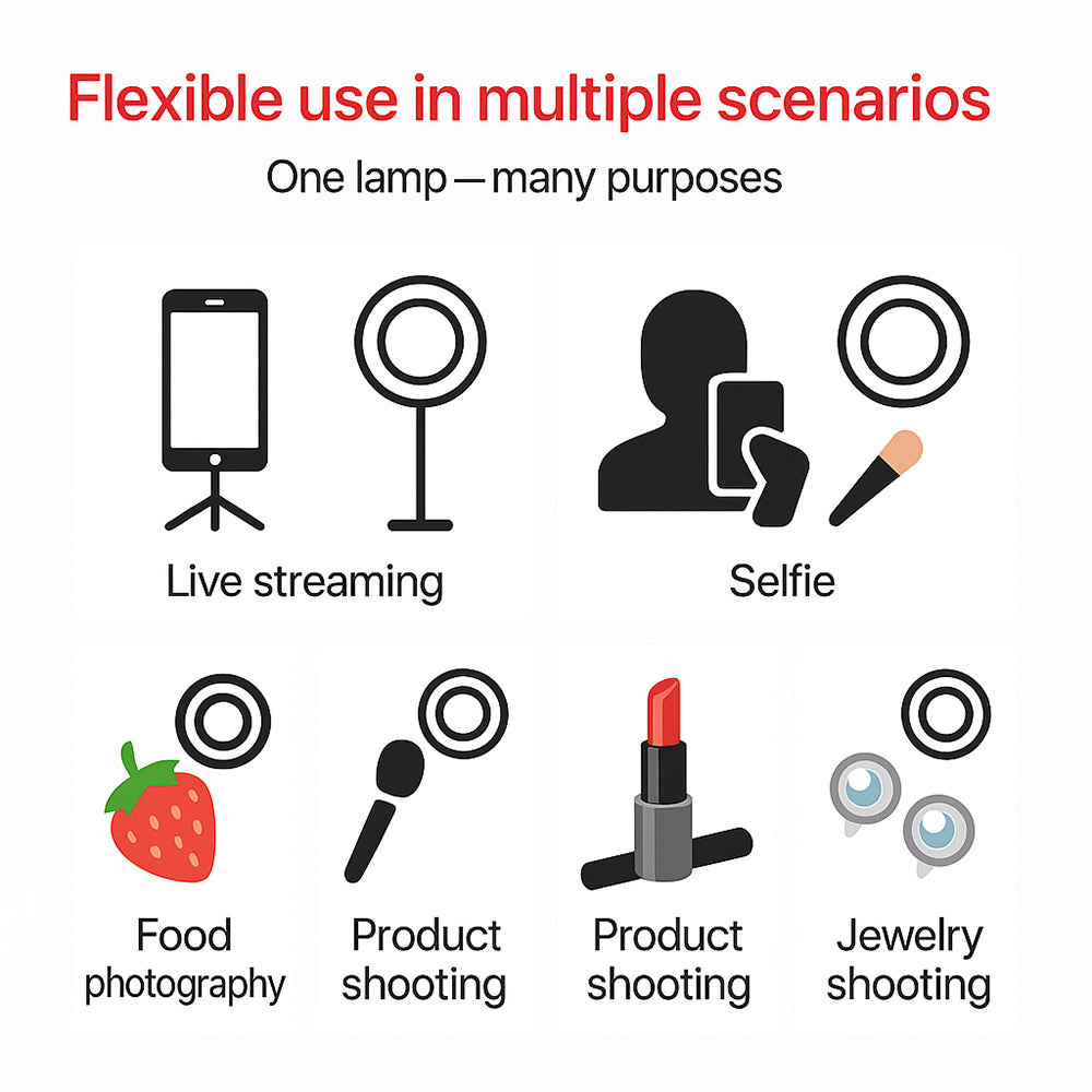 Ring Light with Stand – 3 Color Temperatures – LJJ-26
