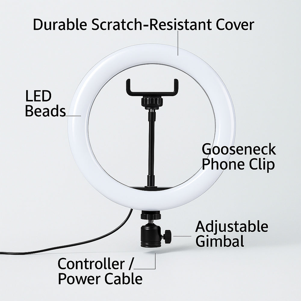 Ring Light with Stand – 3 Color Temperatures – LJJ-26