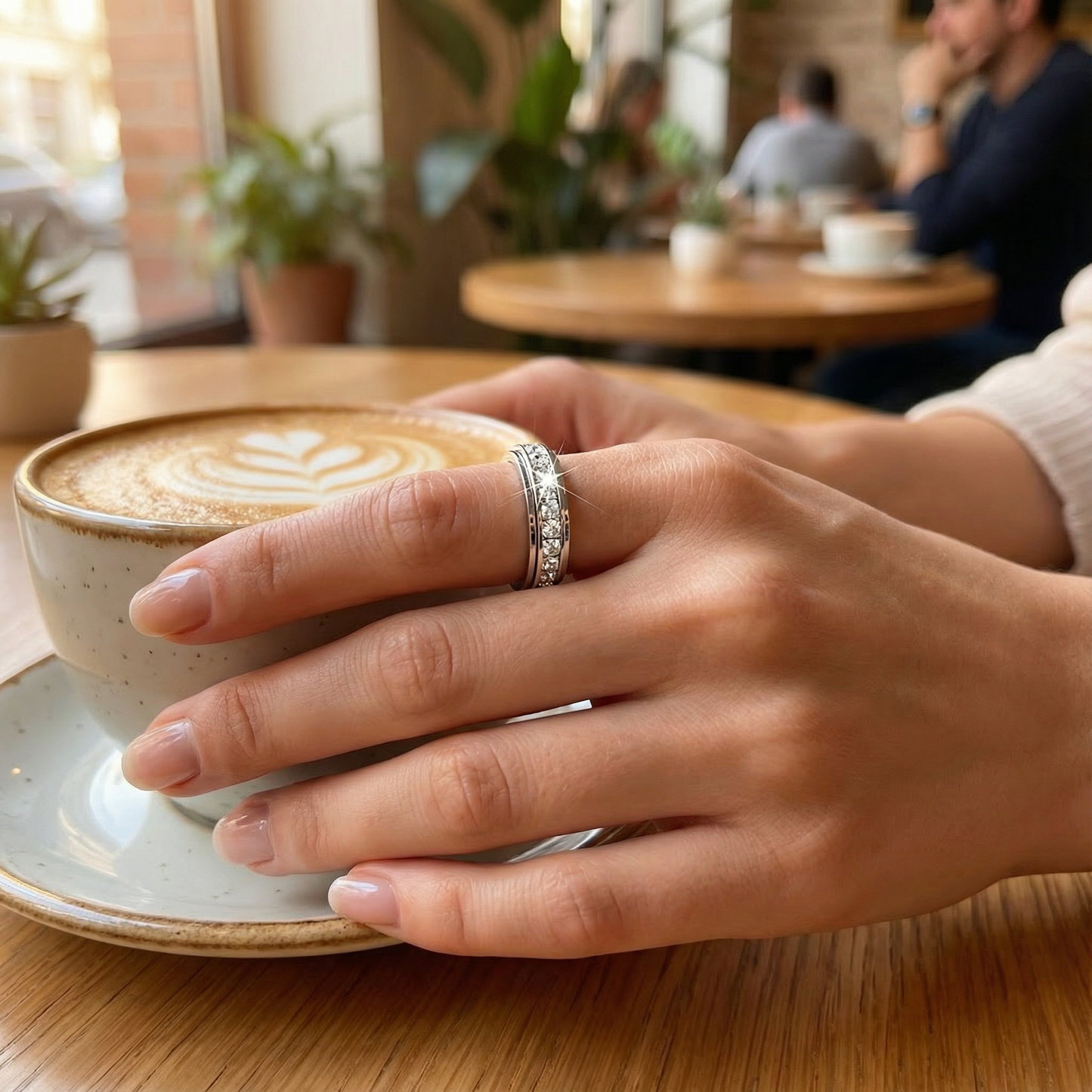 Rotating Zirconia Spinner Ring
