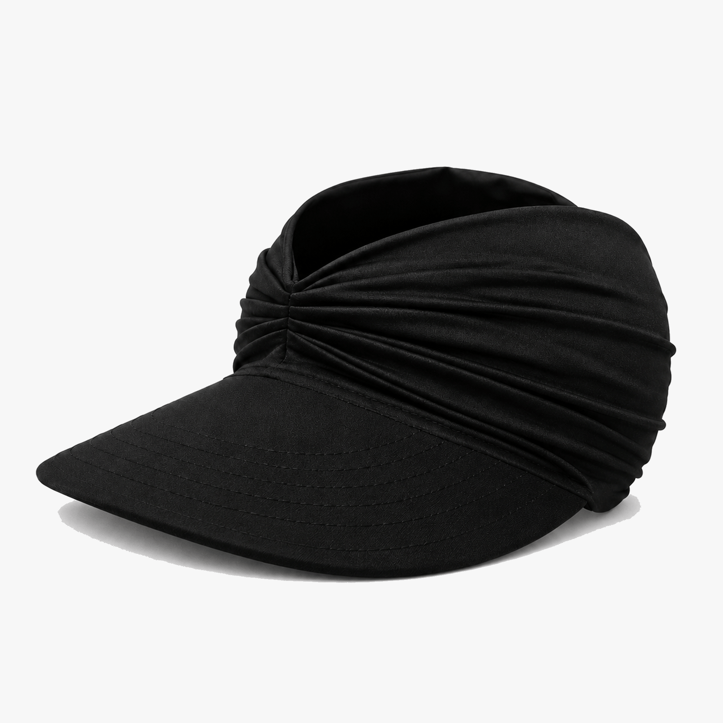Ruched UPF 50+ Sun Visor, Packable Wide Brim