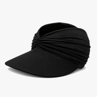 Ruched UPF 50+ Sun Visor, Packable Wide Brim