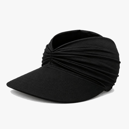 Ruched UPF 50+ Sun Visor, Packable Wide Brim