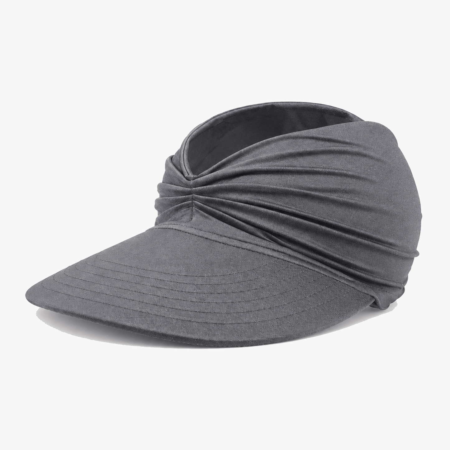 Ruched UPF 50+ Sun Visor, Packable Wide Brim
