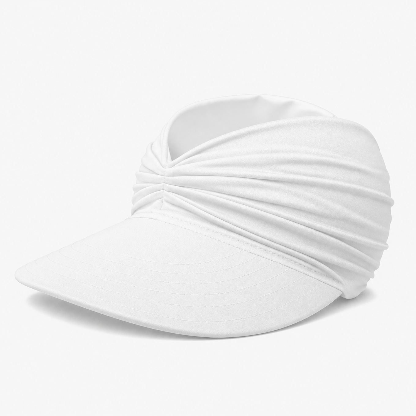 Ruched UPF 50+ Sun Visor, Packable Wide Brim