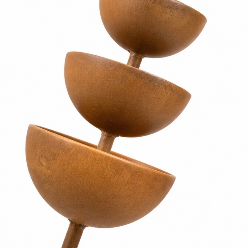 Rustic Copper Bird Bath Garden Stake