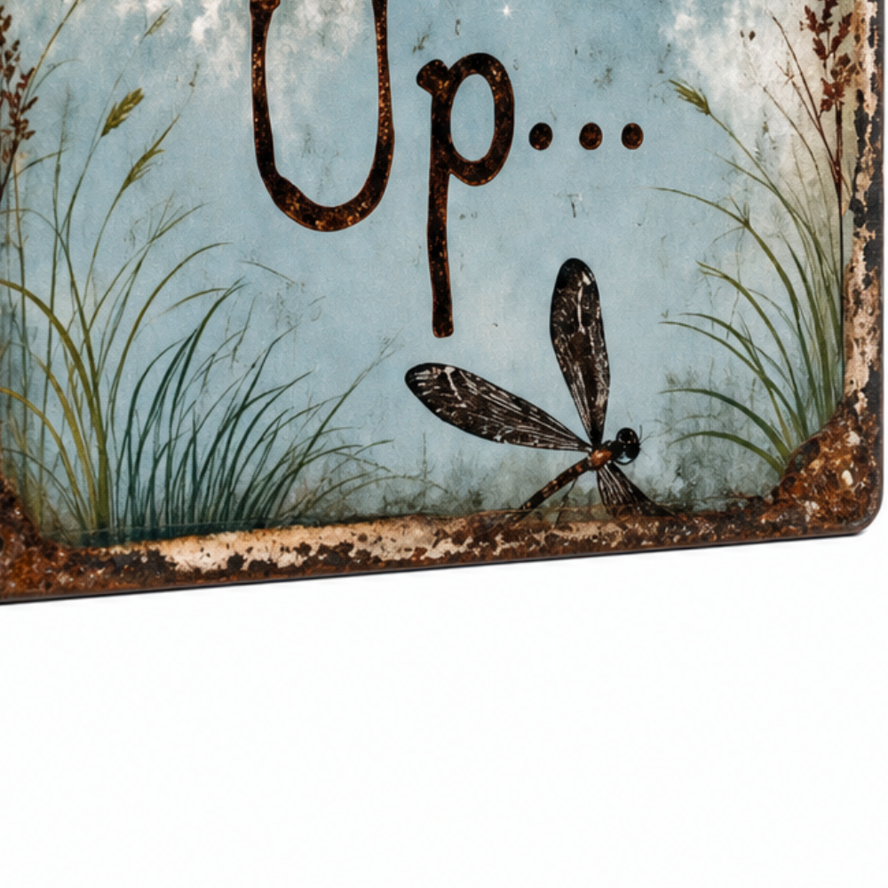Rustic Moon Metal Sign for Porch and Garden