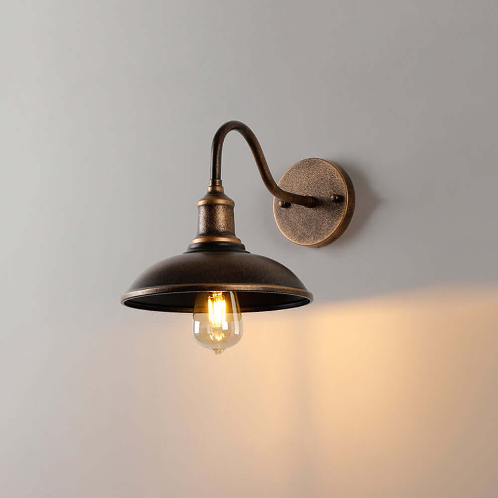 Rustic Outdoor Wall Lamp Antique Brass IP65