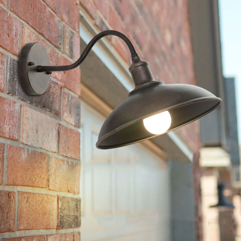 Rustic Outdoor Wall Lamp Antique Brass IP65