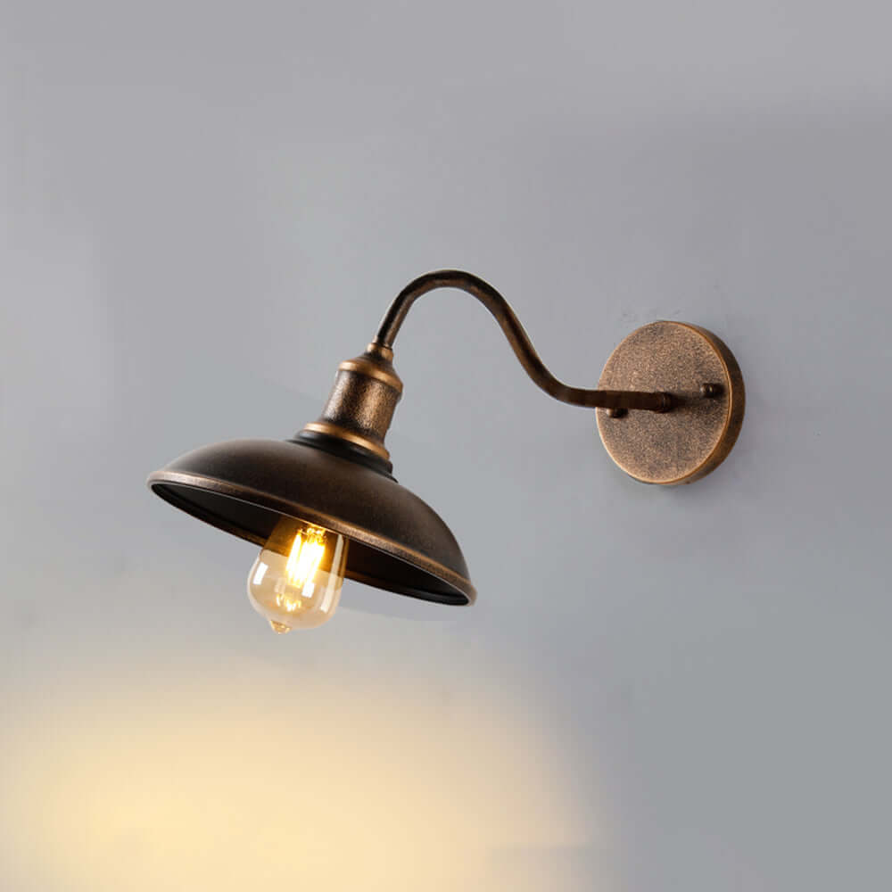 Rustic Outdoor Wall Lamp Antique Brass IP65