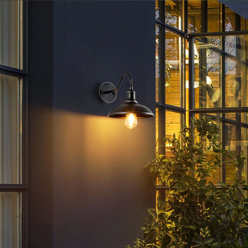Rustic Outdoor Wall Lamp Antique Brass IP65