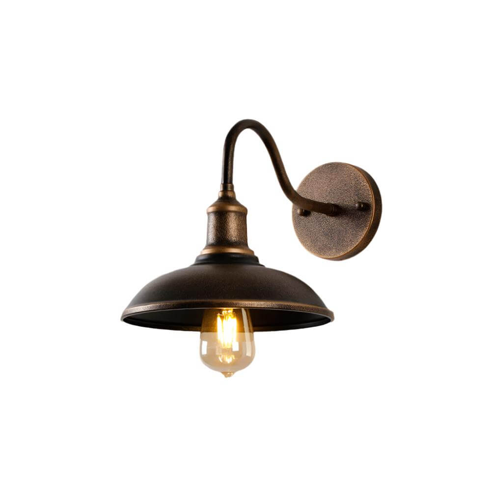 Rustic Outdoor Wall Lamp Antique Brass IP65