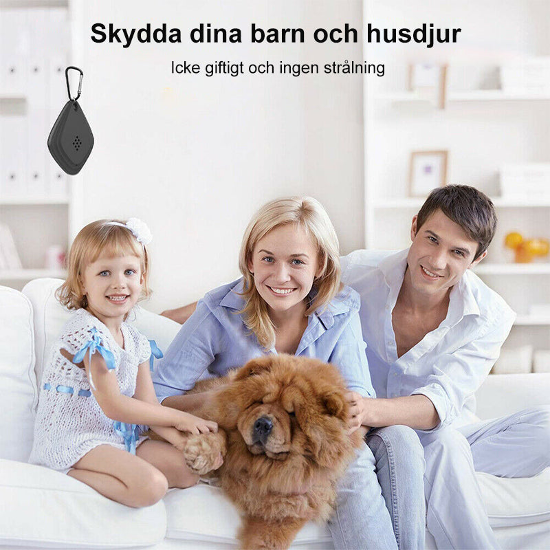 Safe Ultrasonic Tick Protection for Pets in White and Black