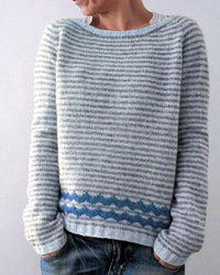 Scandinavian Sweater - Soft Gray Norwegian Women's Sweater