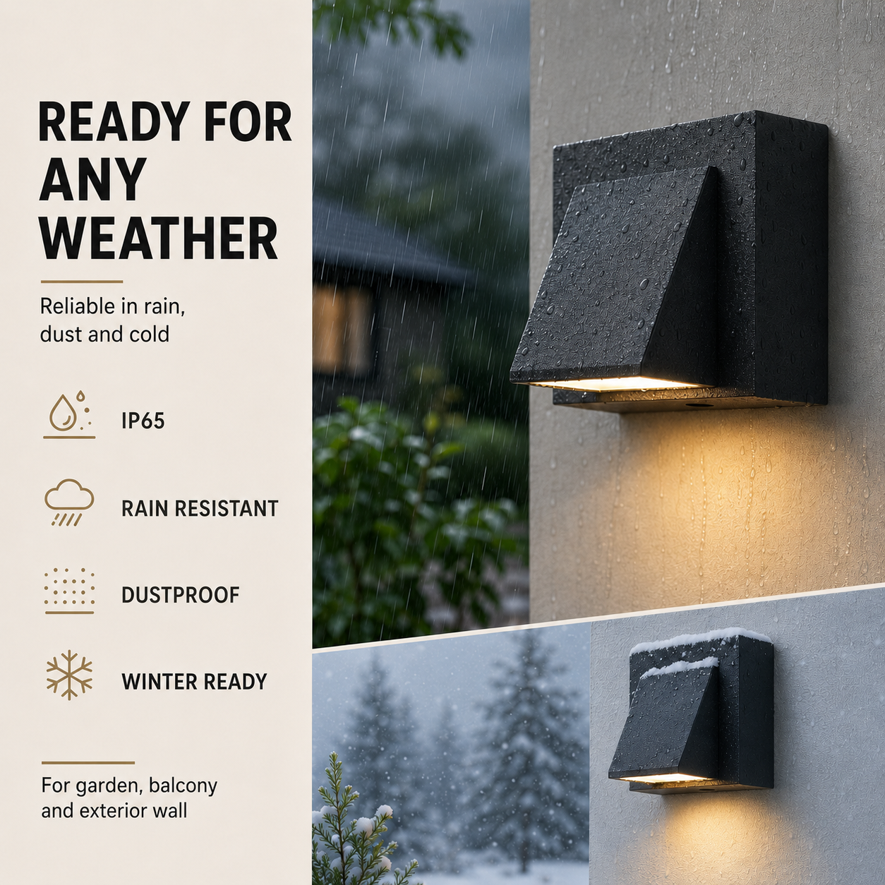 Sconce IP65-Rated Outdoor Wall Light
