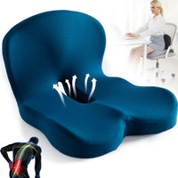 Seat Cushion | Ergonomic Memory Foam Seat Cushion | Pressure Relieving & Non-Slip | ErgoComfort