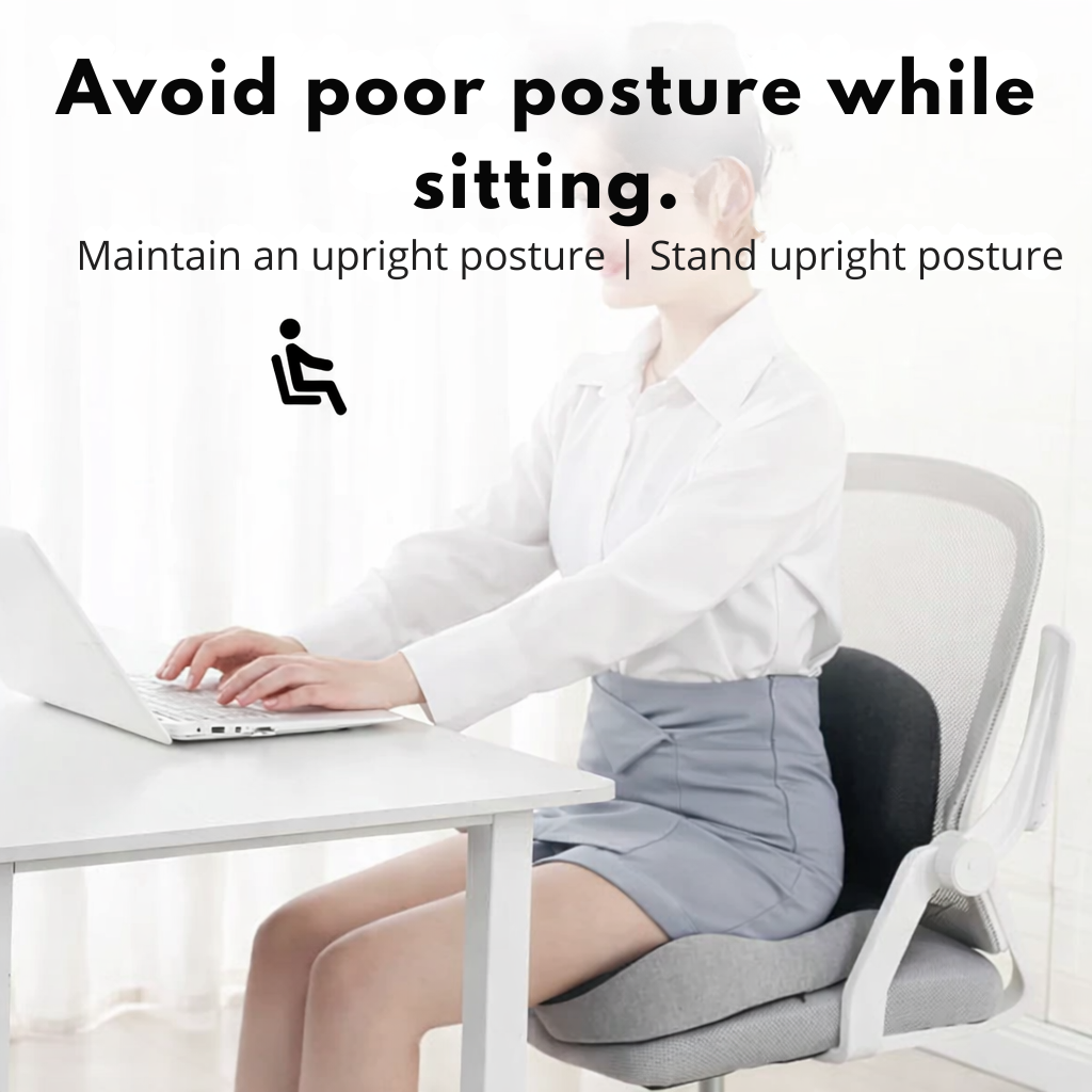 Seat Cushion | Ergonomic Memory Foam Seat Cushion | Pressure Relieving & Non-Slip | ErgoComfort