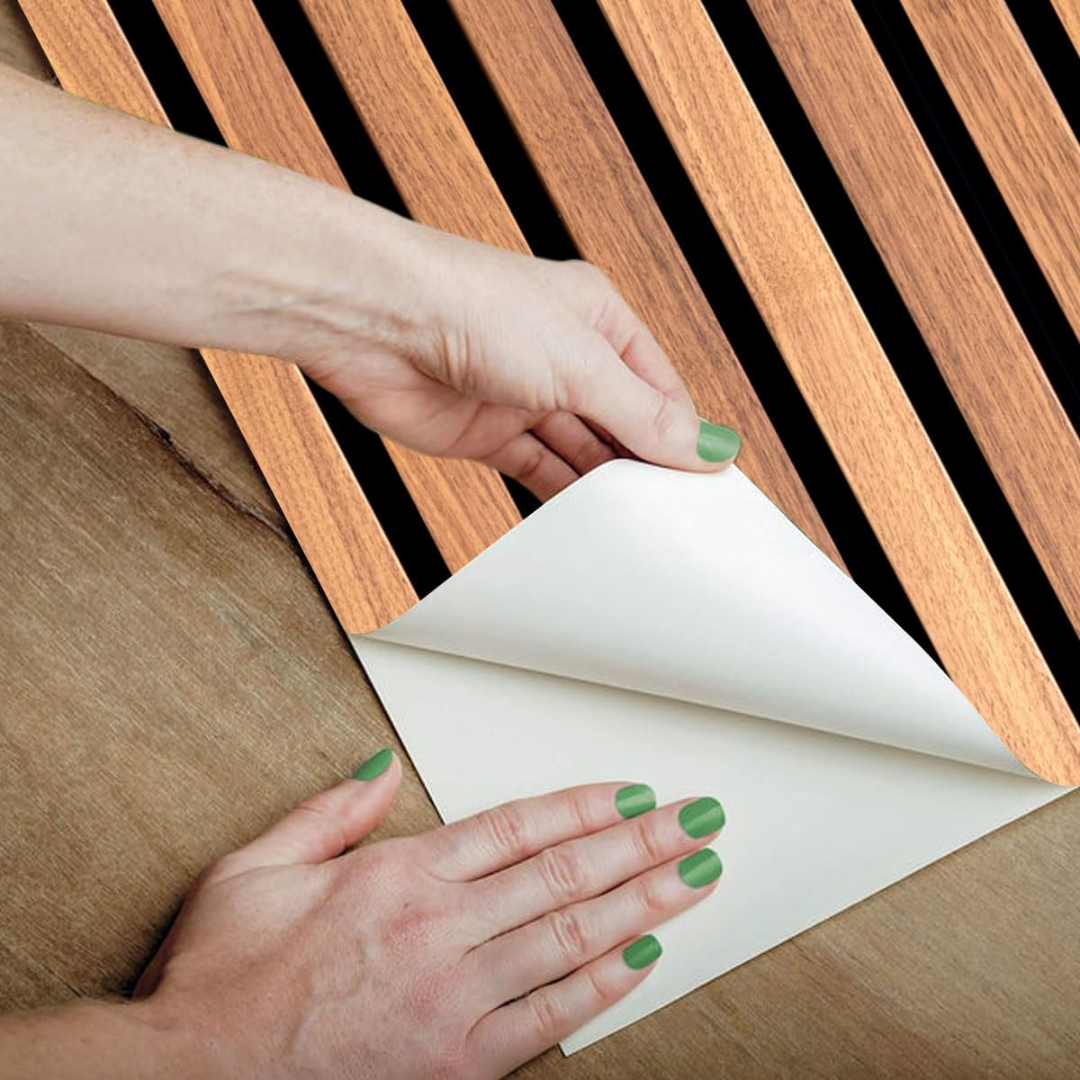 Self-Adhesive 3D Wall Panels with Wood Effect