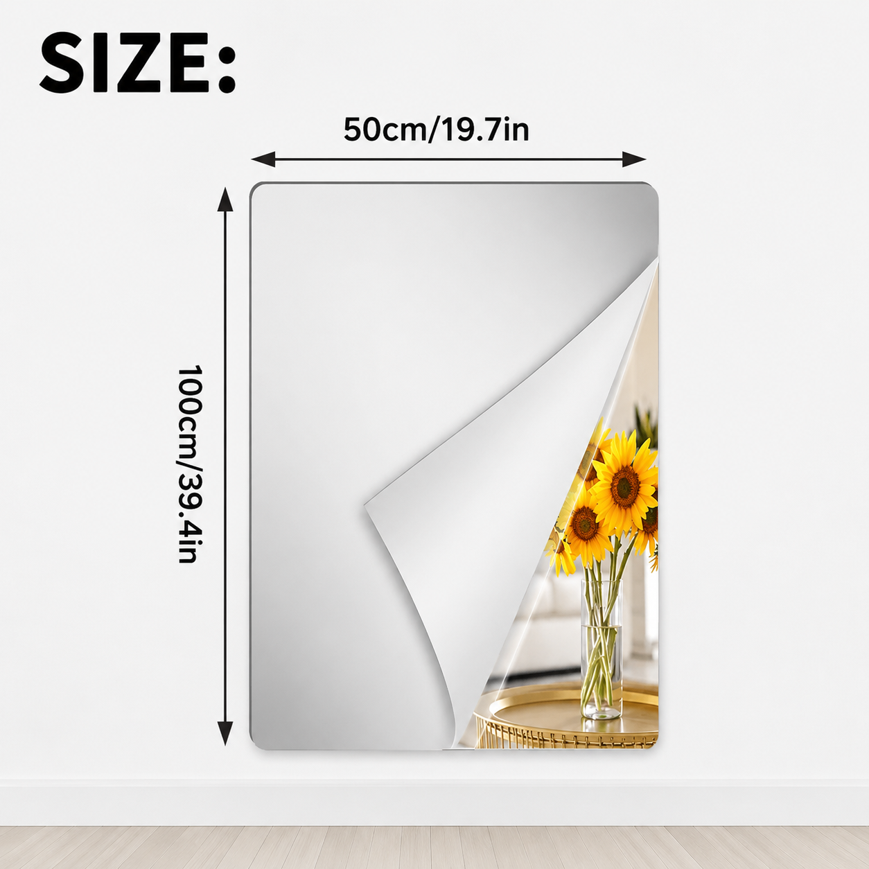 Self-Adhesive Mirror Film | Shatterproof & Cuttable | Crystal Clear
