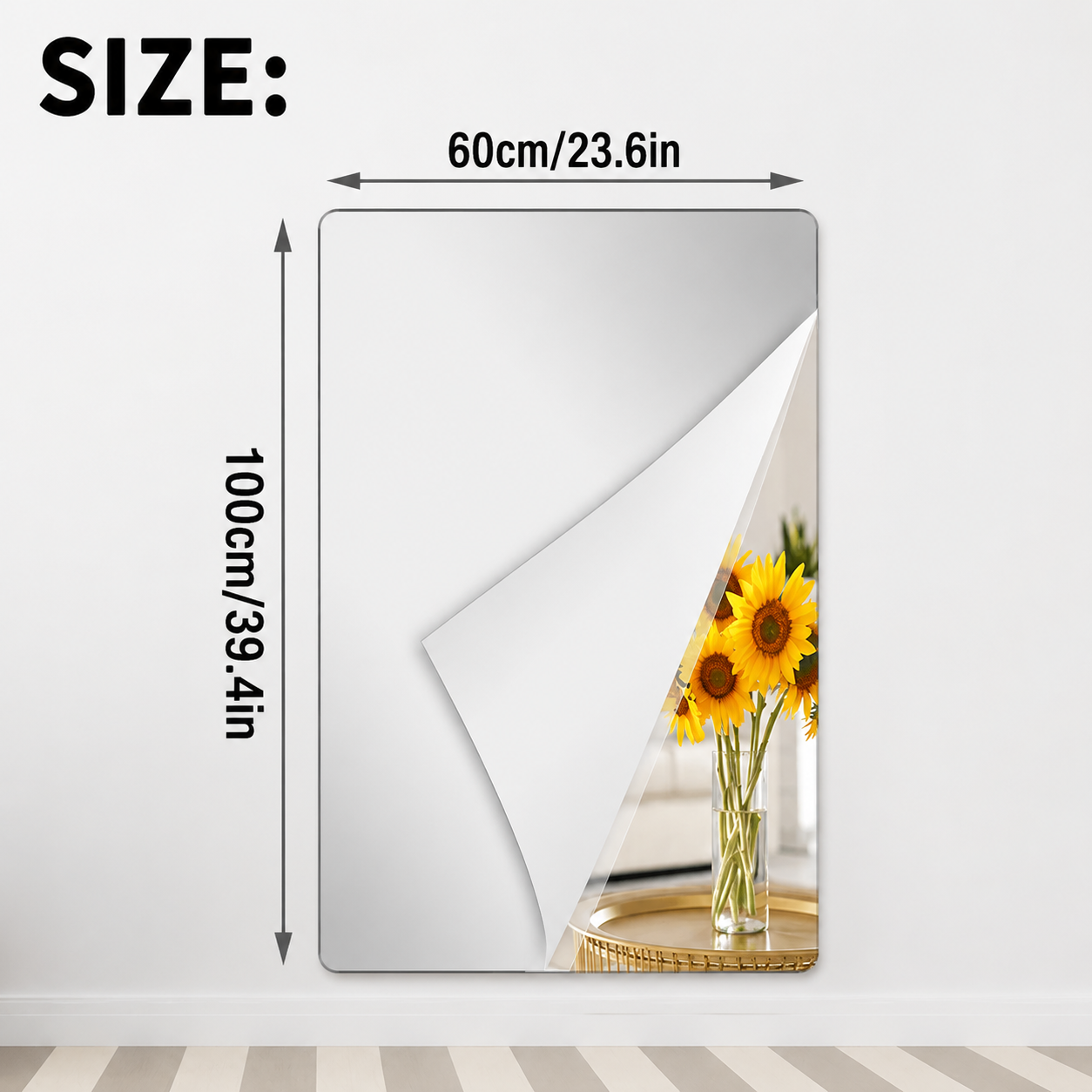 Self-Adhesive Mirror Film | Shatterproof & Cuttable | Crystal Clear