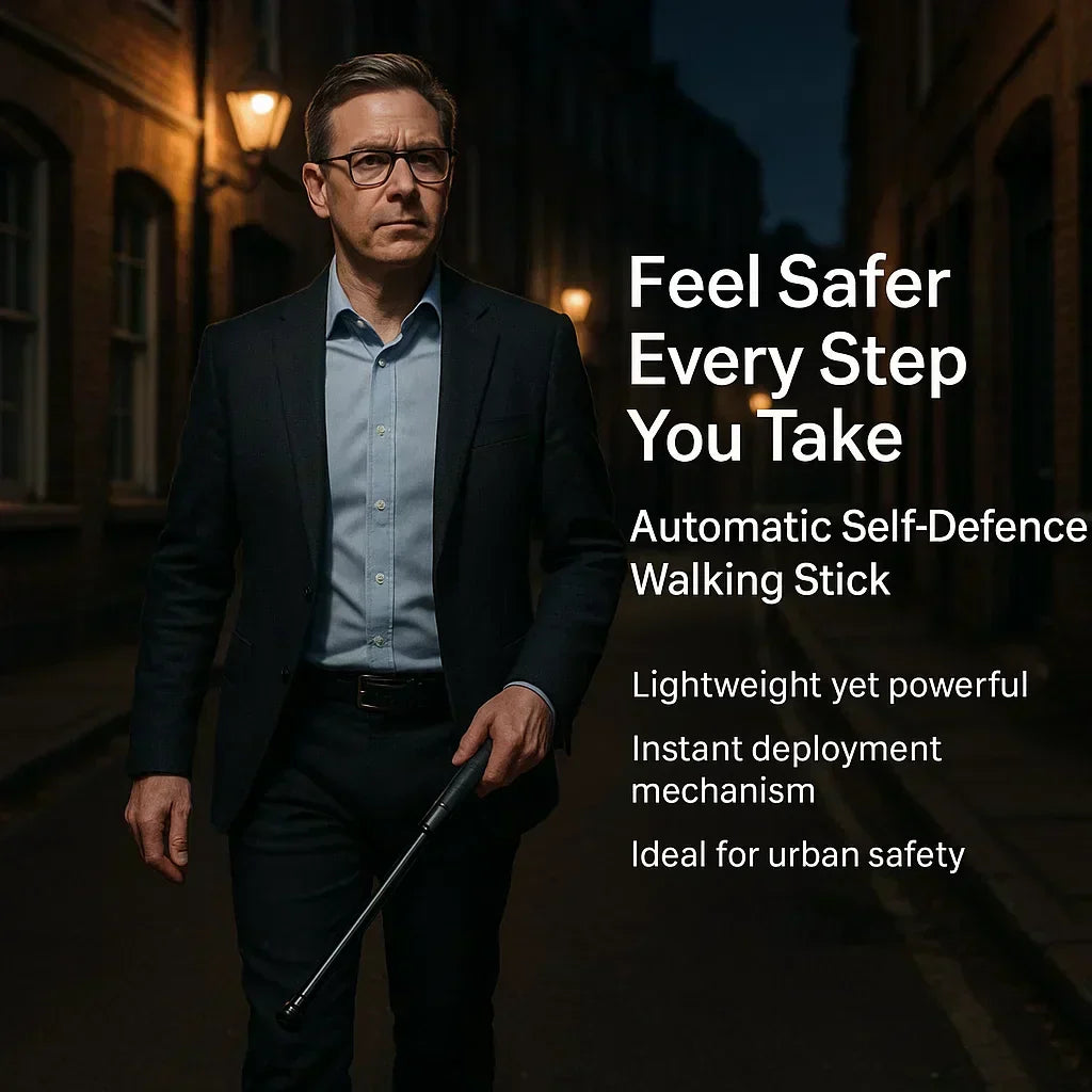 Self-Defense Walking Stick - Automatic & Anti-Slip Grip