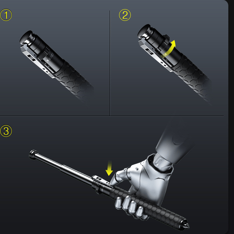 Self-Defense Walking Stick - Automatic & Anti-Slip Grip