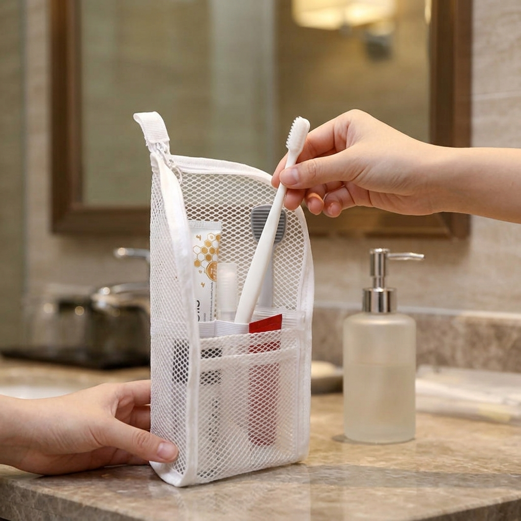 Self Standing Travel Toiletry Pouch