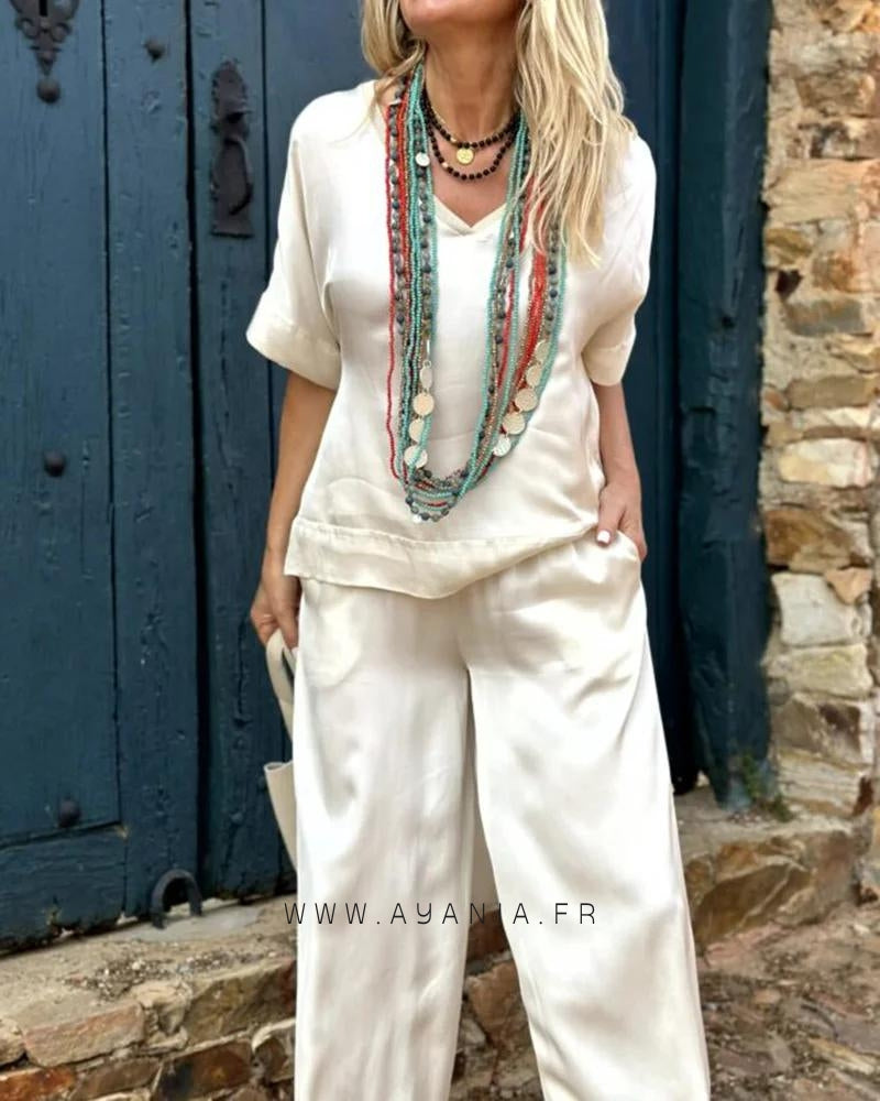 Set with Blouse and Pants