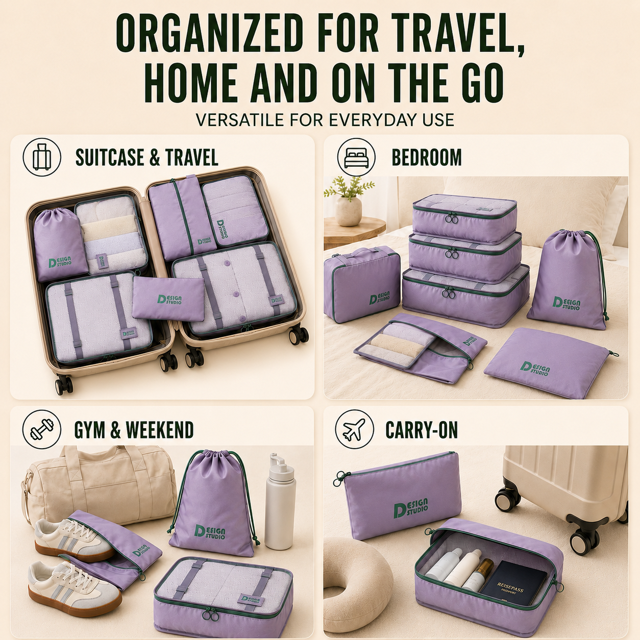 Seven Piece Travel Organizer Set