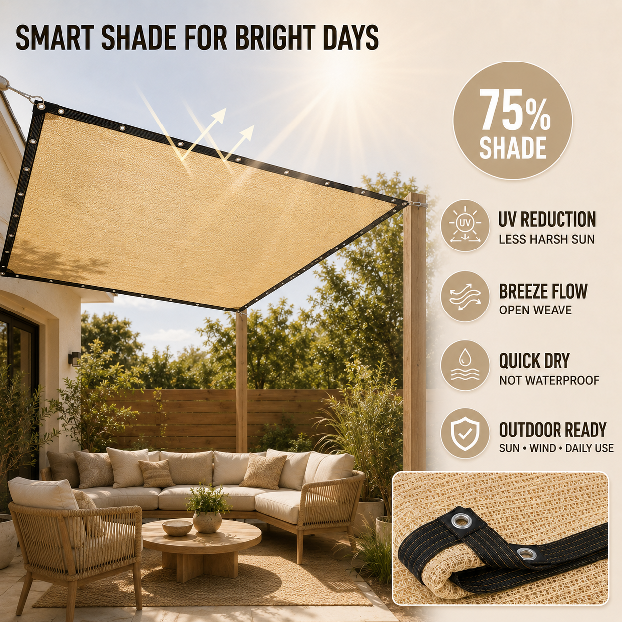Shadeora Rectangular Sunshade Awning
