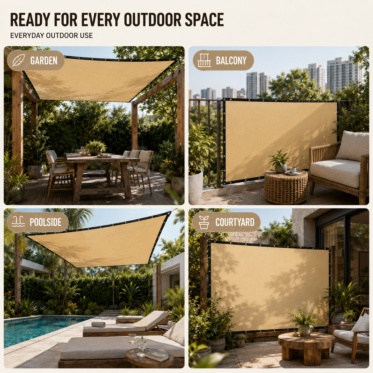 Shadeora Rectangular Sunshade Awning