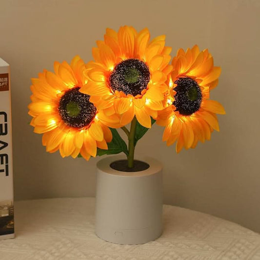 Shimmering Sunflower LED Table Lamp