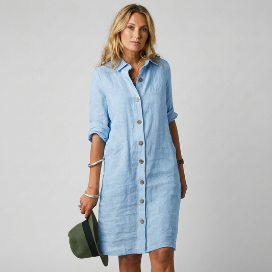 Shirt Dress - Button Front Midi