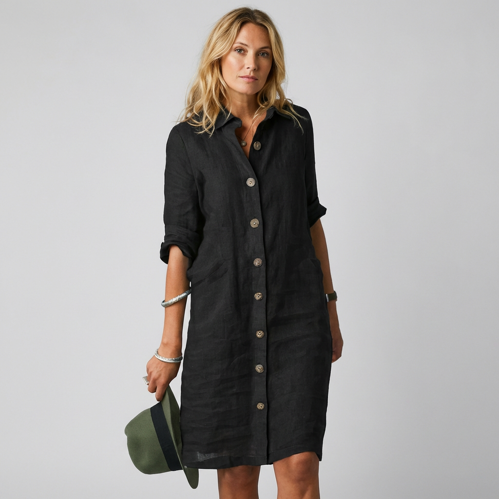 Shirt Dress - Button Front Midi