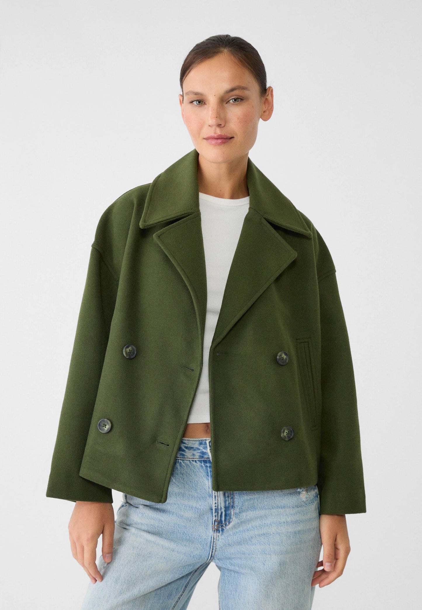 Short Double-Breasted Jacket - Stylish & Functional