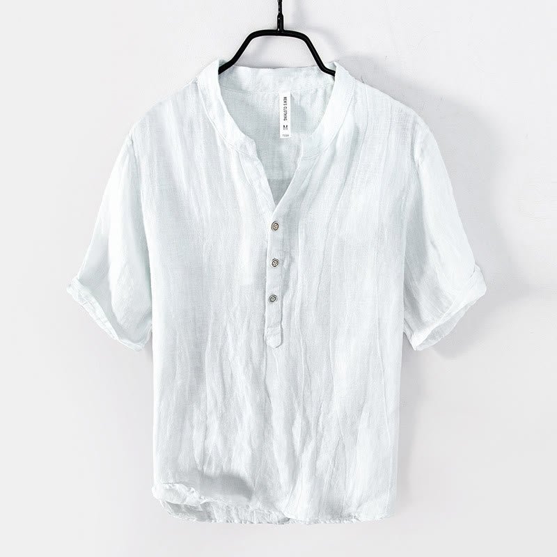 Short Sleeve Half Button Shirt