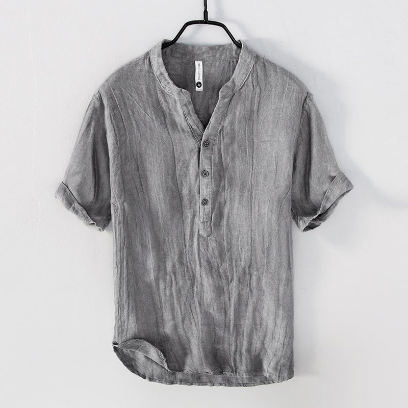 Short Sleeve Half Button Shirt